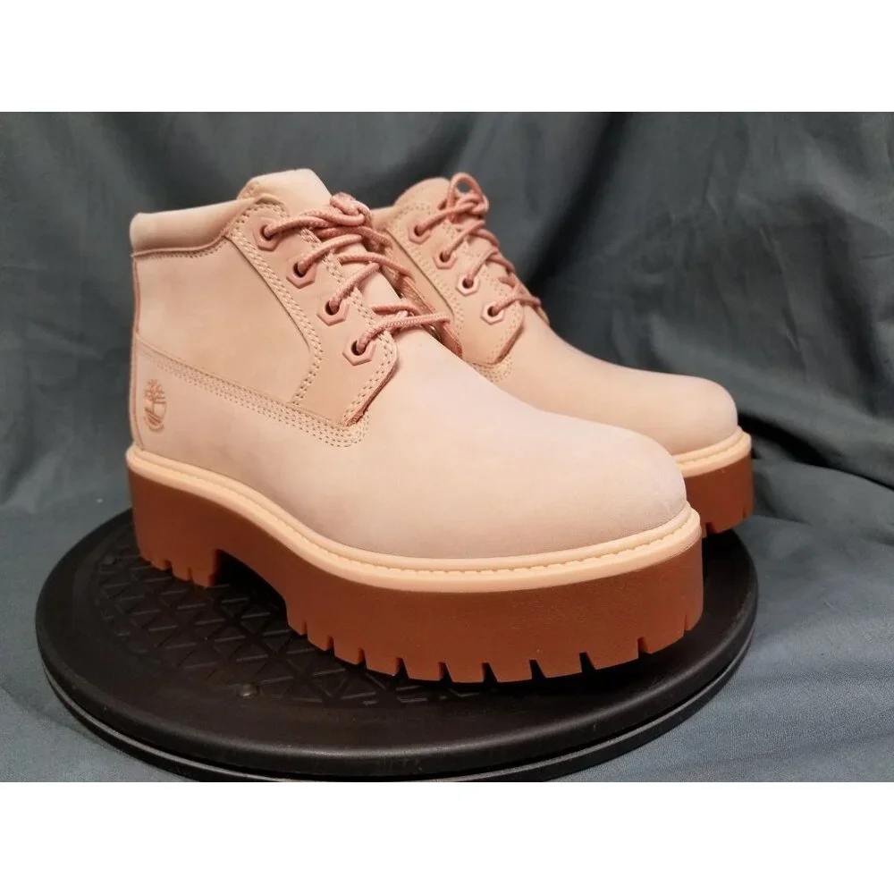 Timberland Girls Nellie Stonestreet Platform Boots Pink Size 4.5 NEW IN BOX! - Picture 10 of 12